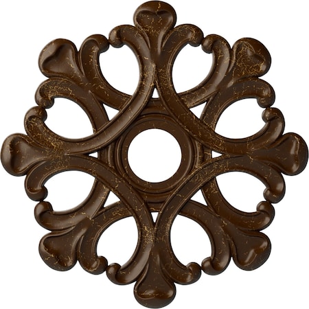 Ekena Millwork Angel Ceiling Medallion (Fits Canopies up to 4 3/8"), 20 7/8"OD x 3 5/8"ID x 1"P, Root Beer Crackle CM20ANRBC